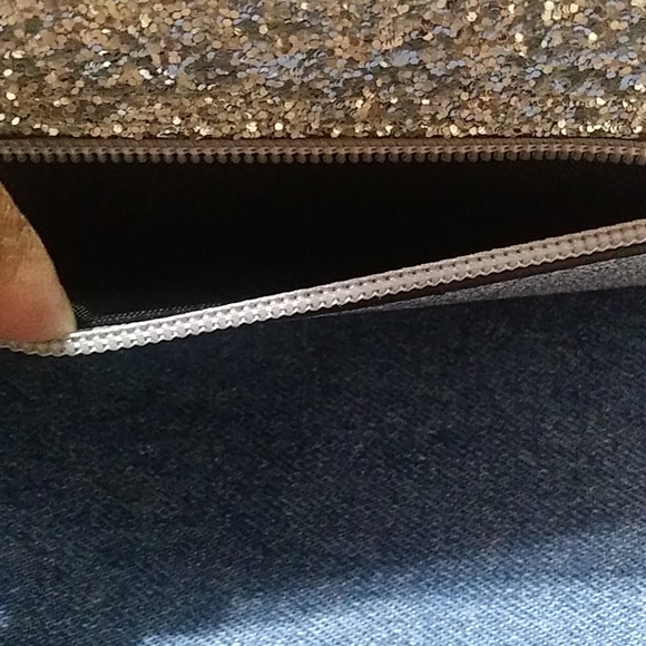 Lany Glittery Silver Wristlet/Shoulder Purse - Picture 10 of 13